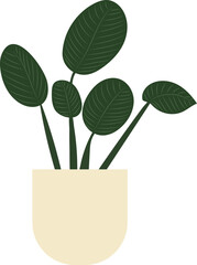 Illustration of a potted tree for decorative purposes.