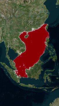 South China Sea Map Animation Vertical