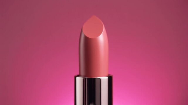 Pink Matte Lipstick Close Up Beauty and Skincare Cosmetic Product