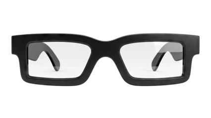 Bold Black Rectangular Eyeglasses