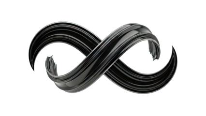 Black Infinity Symbol Swirl