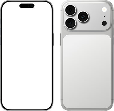 iPhone 17 Pro Front & Back Realistic Mockup  Modern Smartphone