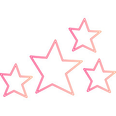 Obraz premium Neon Stars Doodle