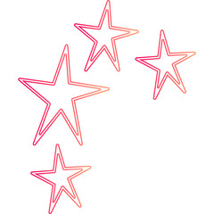 Obraz premium Neon Stars Doodle