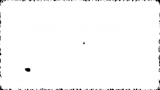 Abstract white ink splatter with textured edges on black background, creative fluid art design