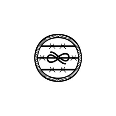 Barbed Wire Infinity Knot Emblem 