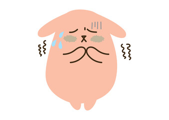 不安なゆるいうさぎ