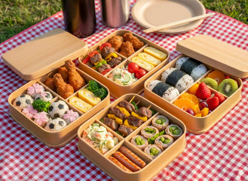 外で食べるお弁当１