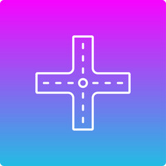 Fototapeta premium Road Intersection Icon
