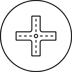Obraz premium Road Intersection Icon