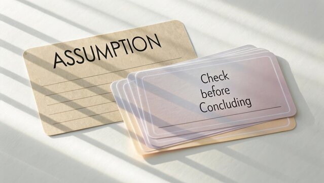 Educational Cards Displaying Concepts of Assumption and Critical Thinking for Learning Environments and Workshops