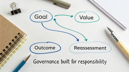 Visual Representation of Strategic Planning with Goal, Value, Outcome, and Reassessment in Governance