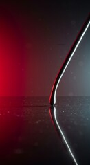 Highly polished, abstract background displaying perfect reflection qualities. Smooth, empty surface ready for projection or contemplation, design, depth, surface