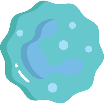 Stylized illustration of a single-celled organism