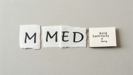 Creative Display of Individual Letters and Words Representing Concepts of Continuity and Existence in Minimalistic Design