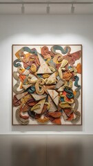 Modern Abstract Art Painting Gallery Display.