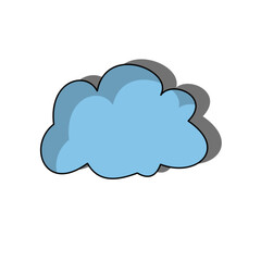 Obraz premium Soft blue silhouette of clouds