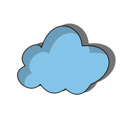 Obraz premium Soft blue silhouette of clouds