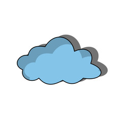 Obraz premium Soft blue silhouette of clouds