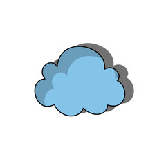 Soft blue silhouette of clouds