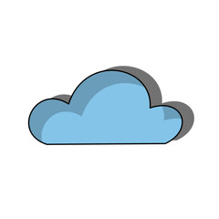 Fototapeta premium Soft blue silhouette of clouds