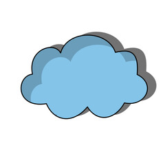 Obraz premium Soft blue silhouette of clouds