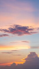 Serene Sunset Sky with Clouds.