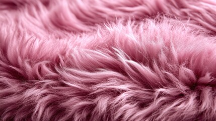 Obraz premium Plush, Textured, Pink Fur Rug Detail