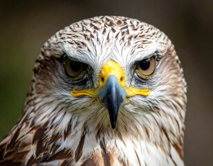 Fototapeta premium Intense, close-up portrait of a majestic bird of prey with a piercing stare