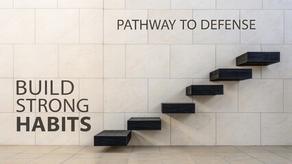Inspirational Staircase Image Representing Habit Formation and Personal Growth for Motivational Themes and Self-Improvement