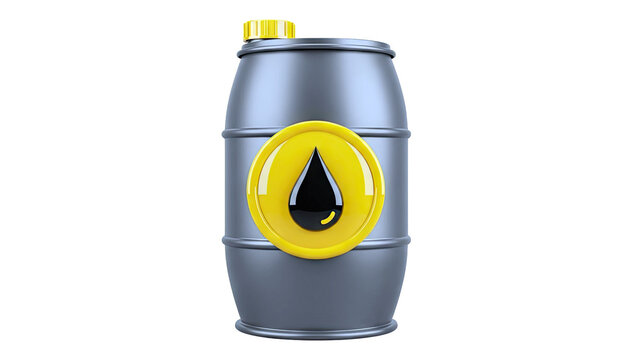Oil barrel with black drop logo