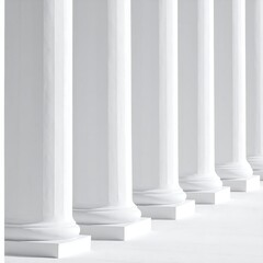 Obraz premium Rows of white pillars