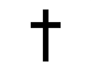 Simple black cross on white background (1)