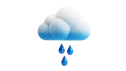 Rain cloud and water drops