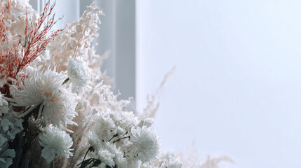 Flower Bouquet White Pale Blooms