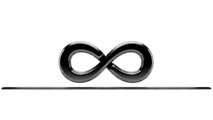 Black Infinity Symbol on White Background