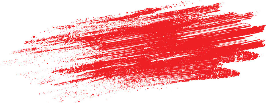 Rad thick brush strokes in red, yellow and green on a rad color on white and transparent backgroun  brush stroke banner background