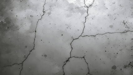 Cracked concrete surface with dark shadows and spots