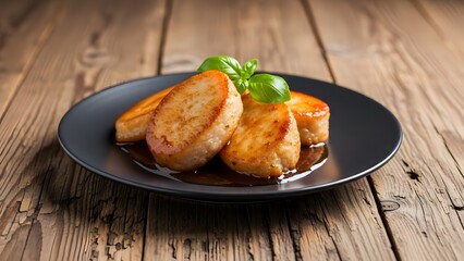 grilled salmon steak with vegetables