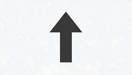Fototapeta premium Simple upward pointing arrow on textured background