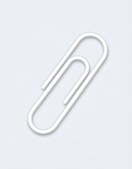 Simple white paperclip graphic