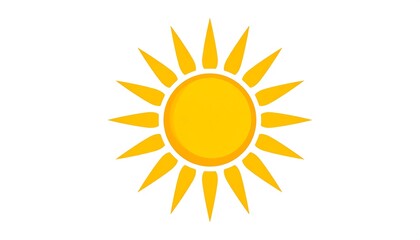 Fototapeta premium Simple yellow sun graphic