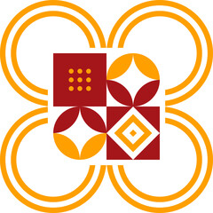 bohemian art decoration. organic shape ornament