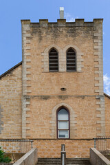 Exterior view of the facade of Saint Martin&rsquo;s Lutheran Church, Mannum, South Australia