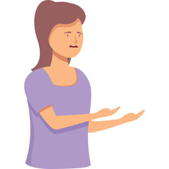 Woman with confused or distressed expression