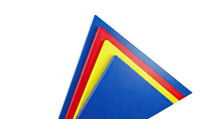 Abstract geometric composition of layered colorful rectangles