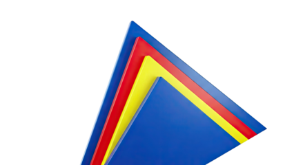 Abstract geometric composition of layered colorful rectangles