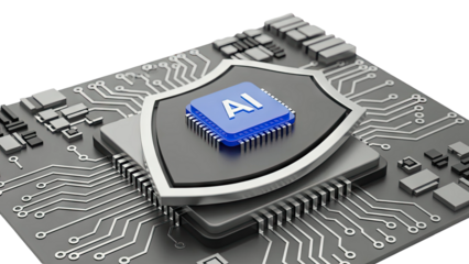 AI Security Chip on Circuit Board