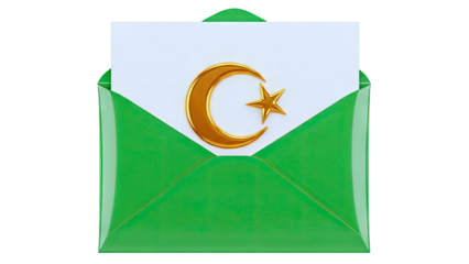 Algerian Flag Emblem on Envelope