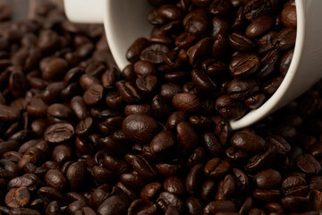 Roasted Coffee Beans For Brewing Aromatic Coffee